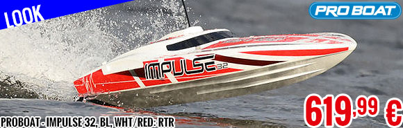 Look - Proboat - Impulse 32, BL, Wht/Red: RTR