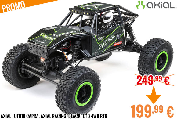 Promo - Axial - UTB18 Capra, Axial Racing, Black: 1/18 4WD RTR