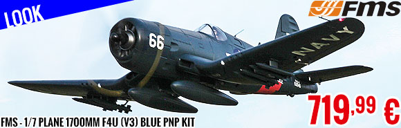 Look - FMS - 1/7 Plane 1700mm F4U (V3) Blue PNP kit