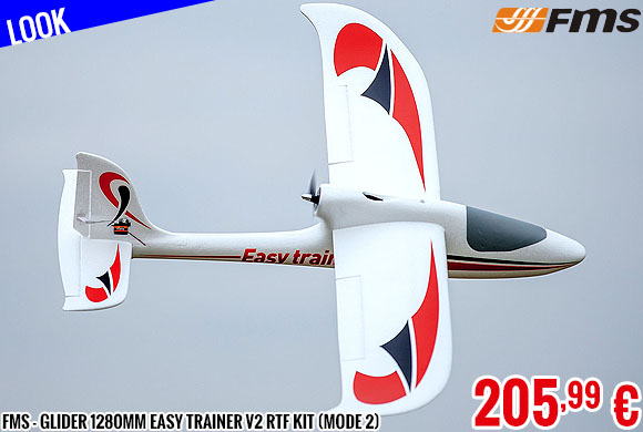 Look - FMS - Glider 1280mm Easy Trainer V2 RTF kit (mode 2)