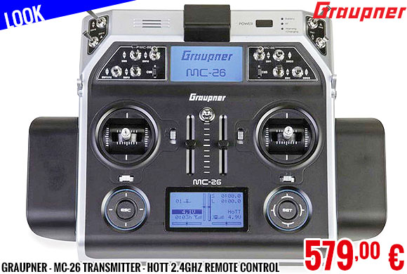 Look - Graupner - mc-26 transmitter - HoTT 2.4GHz remote control