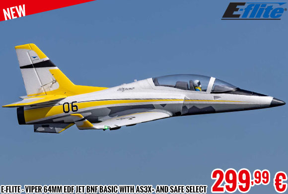 New - E-Flite - Viper 64mm EDF Jet BNF Basic with AS3X+ and SAFE Select