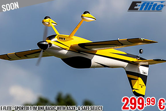 E-Flite - Sportix 1.1m BNF Basic with AS3X+ & SAFE Select