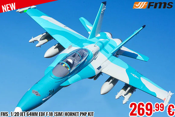 New - FMS - 1/20 Jet 64mm EDF F-18 (SIM) Hornet PNP kit