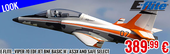 Look - E-Flite - Viper 70 EDF Jet BNF Basic w/ AS3X and SAFE Select