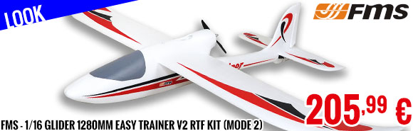 Look - FMS - 1/16 Glider 1280mm Easy Trainer V2 RTF kit (mode 2)