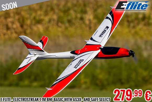 Soon - E-Flite - ElectroStreak 1.1m BNF Basic with AS3X+ and SAFE Select