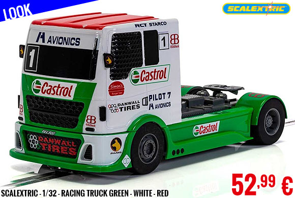 Look - Scalextric - 1/32 - Racing Truck Green - White - Red