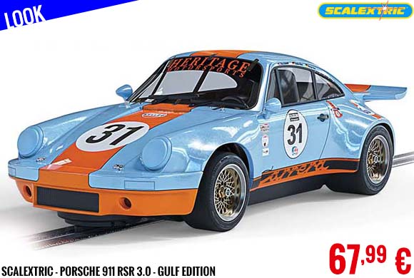 Look - Scalextric - Porsche 911 RSR 3.0 - Gulf Edition