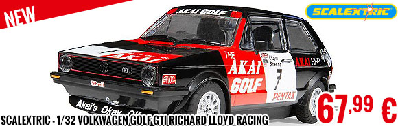 New - Scalextric - 1/32 Volkwagen Golf GTI Richard LLoyd Racing