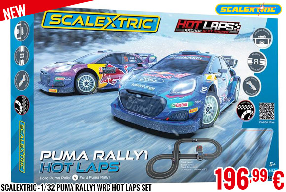 New - Scalextric - 1/32 Puma Rally1 WRC Hot Laps Set