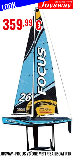 Look - Josway - Focus V3 One Meter Sailboat RTR Blue