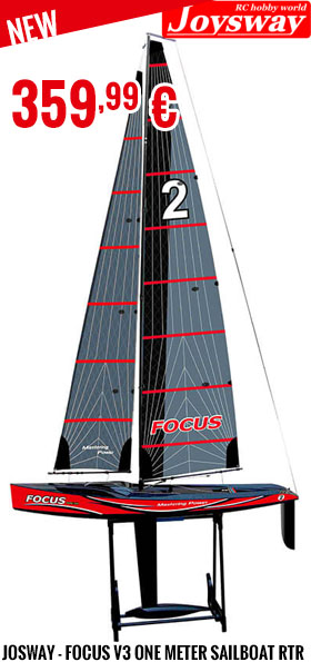 New - Josway - Focus V3 One Meter Sailboat RTR Red